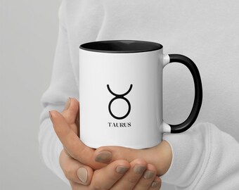 Taurus Mug, Zodiac Mug, Ceramic Mug 11oz, April Birthday, May Birthday