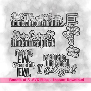 Euphoria Quotes .Svg File Bundle - Instant Download - Cutting File - Euphoria Party - Juice Pouch Template