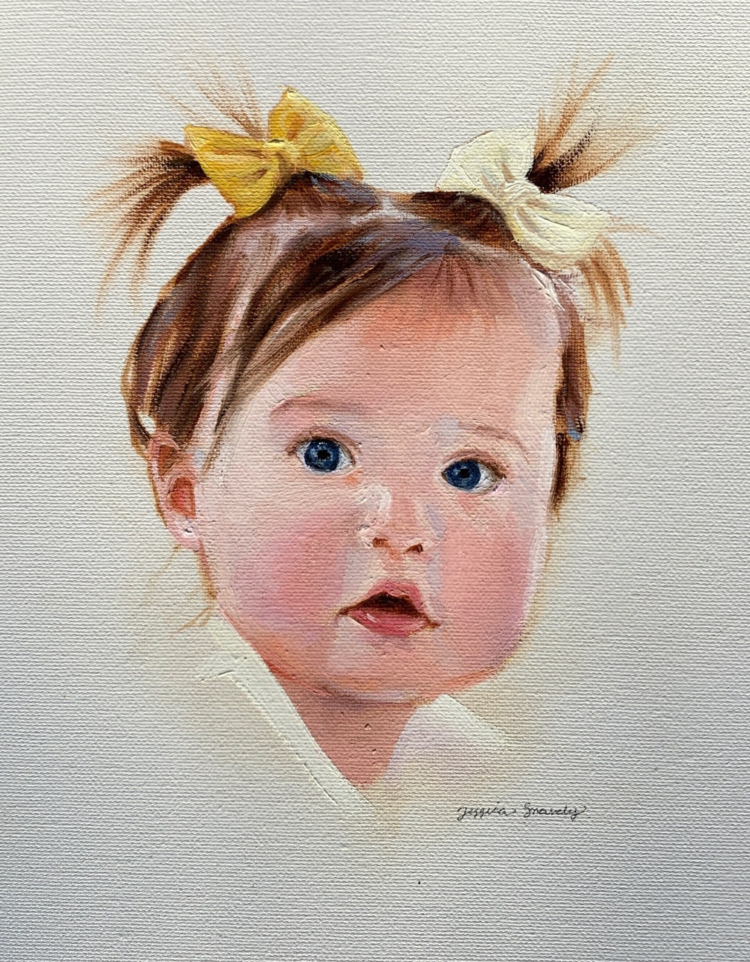 Custom Original Oil Painting Baby Child Portrait 8x10 Fine Art Gift - Etsy