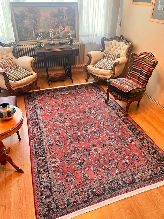 Rug 6x9 Turkish Rug 9x12 Red Rug 8x10 Oriental Rug Vintage - Etsy