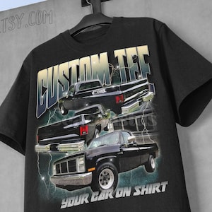 Personalized Truck Tee, Custom Muscle Car Shirt, Vintage Auto T-Shirt, Gift for Car Dad, Retro Pickup Top, Classic Ride Husband Tee