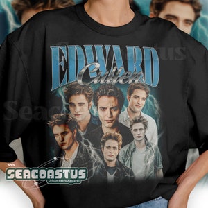 Limited Edward Cullen Vintage T-Shirt, Graphic Unisex T-shirt, Retro 90&#39;s Fans Homage T-shirt, Gift For Women and Men