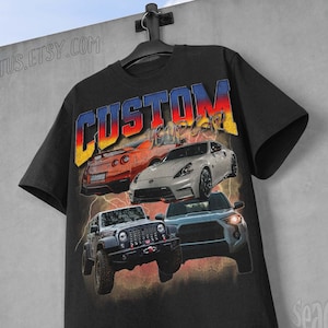 あなたの車のシャツ、ヴィンテージカスタム面白いラップカーシャツ、カスタムブートレッグラップTシャツ、カスタムカー写真ヴィンテージTシャツ、お父さんへの贈り物、彼への贈り物