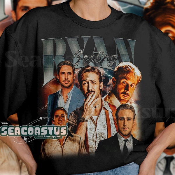 T-shirt vintage limité de Ryan Gosling, T-shirt unisexe graphique, T-shirt rétro d'hommage de fans des années 90, cadeau pour des femmes et des hommes