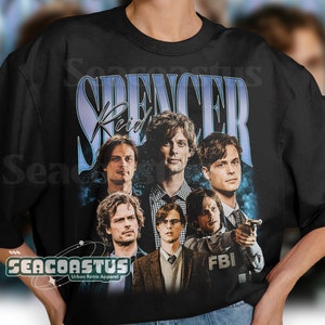 Limited vintage T-shirt Spencer Reid, grafisch unisex T-shirt, retro jaren 90 fans eerbetoon T-shirt, cadeau voor vrouwen en mannen
