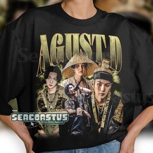 Limited Agust D Vintage T-Shirt, Yoongi Graphic T-shirt, Retro 90's Yoongi Fans Homage T-shirt, Gift For Women and Men