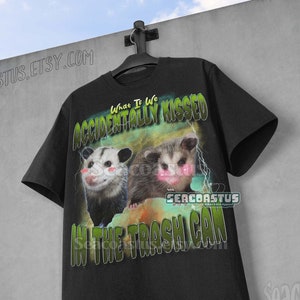 Kissed In The Trash Can Possums Vinatge Shirt, Retro Opossum Lover shirt, Meme Shirt, Funny Possum Tee, Gag tee, Possum Gifts