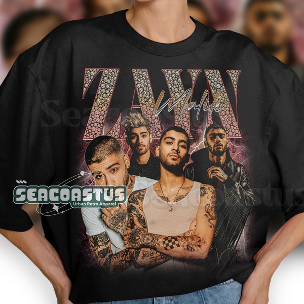 Limited ZAYN MALIK Vintage T-Shirt, Graphic Unisex T-shirt, Retro 90's Fans Homage T-shirt, Gift For Women and Men