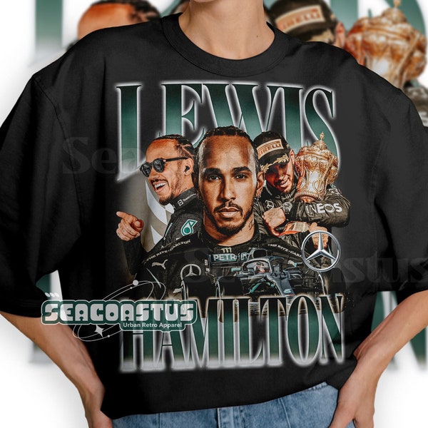 Limited Lewis Hamilton Vintage T-Shirt, Formula Racing T-shirt, Retro 90's Fans Homage T-shirt, Gift For Women and Men