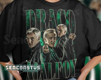 Limited Draco Malfoy Vintage T-Shirt, Graphic Unisex T-shirt, Retro 90's Fans Homage T-shirt, Gift For Women and Men