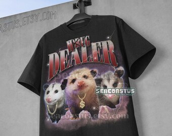 Camiseta Hug Dealer Possums Vinatge, Camiseta Retro Opossum Lover, Camiseta Meme, Camiseta Engraçada Possum, Camiseta Unissex de Algodão, Camiseta Gag, Presentes Possum