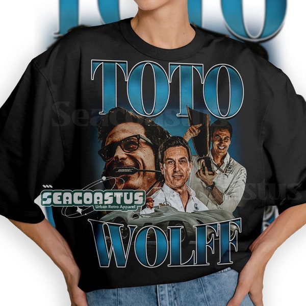 T-shirt vintage Toto Wolff en édition limitée, T-shirt graphique unisexe Toto Wolff, T-shirt hommage aux fans de Toto Wolff rétro des années 90, cadeau pour femme et homme