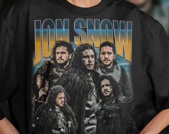 Limited Jon Snow Vintage T-Shirt, Graphic Unisex T-shirt, Retro 90's Jon Snow Fans Homage T-shirt, Gift For Women and Men