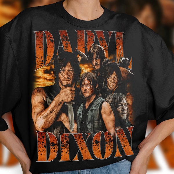 Limited Daryl Dixon Vintage T-Shirt, Graphic Unisex T-shirt, Retro 90's Fans Homage T-shirt, Gift For Women and Men