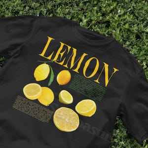 Lemon T-Shirt, Citrus Lover Tee, Tangy Fruit Shirt, Vintage Food Graphic Tee, Fresh Market T-Shirt, Aesthetic Summer Fruit Tee