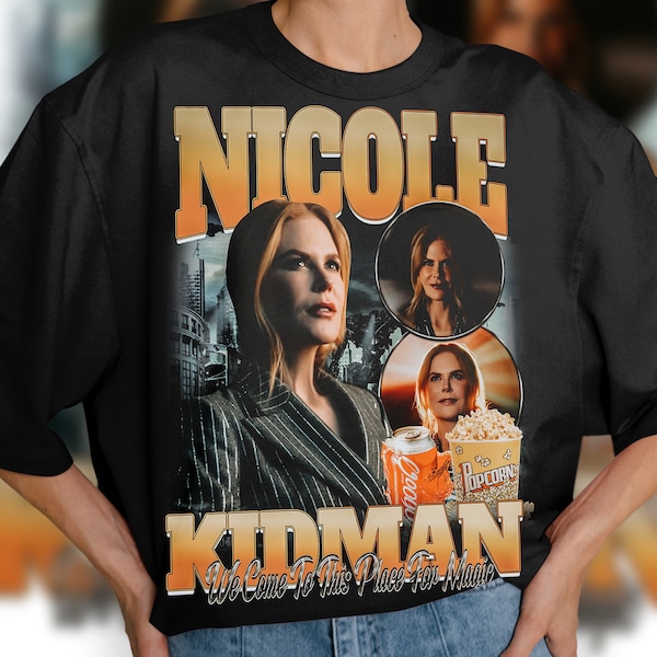 Limited Nicole Kidman Vintage T-Shirt, Graphic T-shirt, Retro 90's Fans Homage T-shirt, Gift For Women and Men