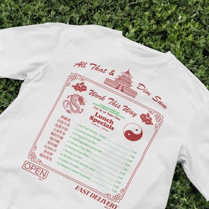 Camiseta de restaurante chinês, camiseta de comida chinesa para viagem, Chowmein, camiseta Chinatown, roupas estéticas Y2K, camiseta retrô, camiseta fofa, camiseta nostálgica