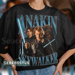 Limited Anakin Skywalker Vintage T-Shirt, Graphic T-shirt, Anakin Skywalker Retro 90's Fans T-shirt