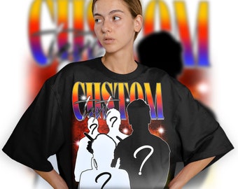 Premium Design Custom Girlfriend, Boyfriend T-Shirt, Custom Bootleg Rap Shirt, Personalized Vintage Rap Tee, Customized T-Shirt,