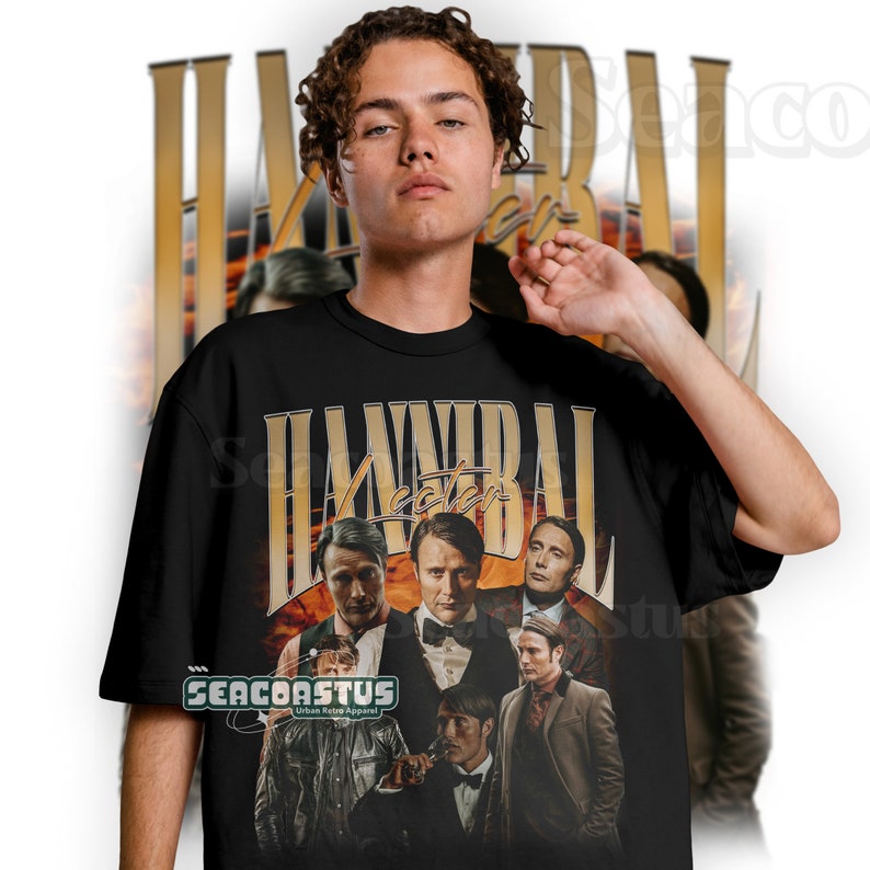 Limited HANNIBAL LECTER Vintage T-Shirt, Graphic T-shirt, Retro 90's Fans Homage T-shirt, Gift For Women and Men image 2