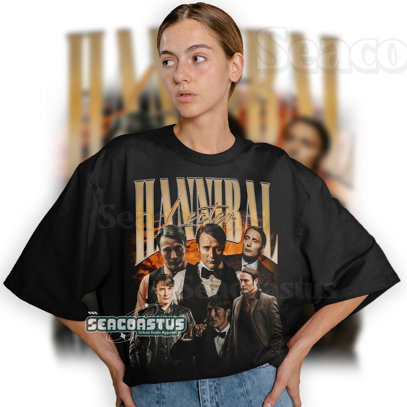 Limited HANNIBAL LECTER Vintage T-Shirt, Graphic T-shirt, Retro 90's Fans Homage T-shirt, Gift For Women and Men image 1