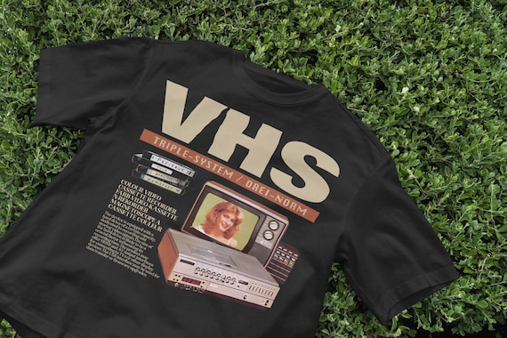 Retro VHS T-Shirt, Old school shirt, Y2K, Nostalgic shirt, 90s Trendy shirt, VHS, Vaporwave shirt, Vintage Shirt, Minimalist
