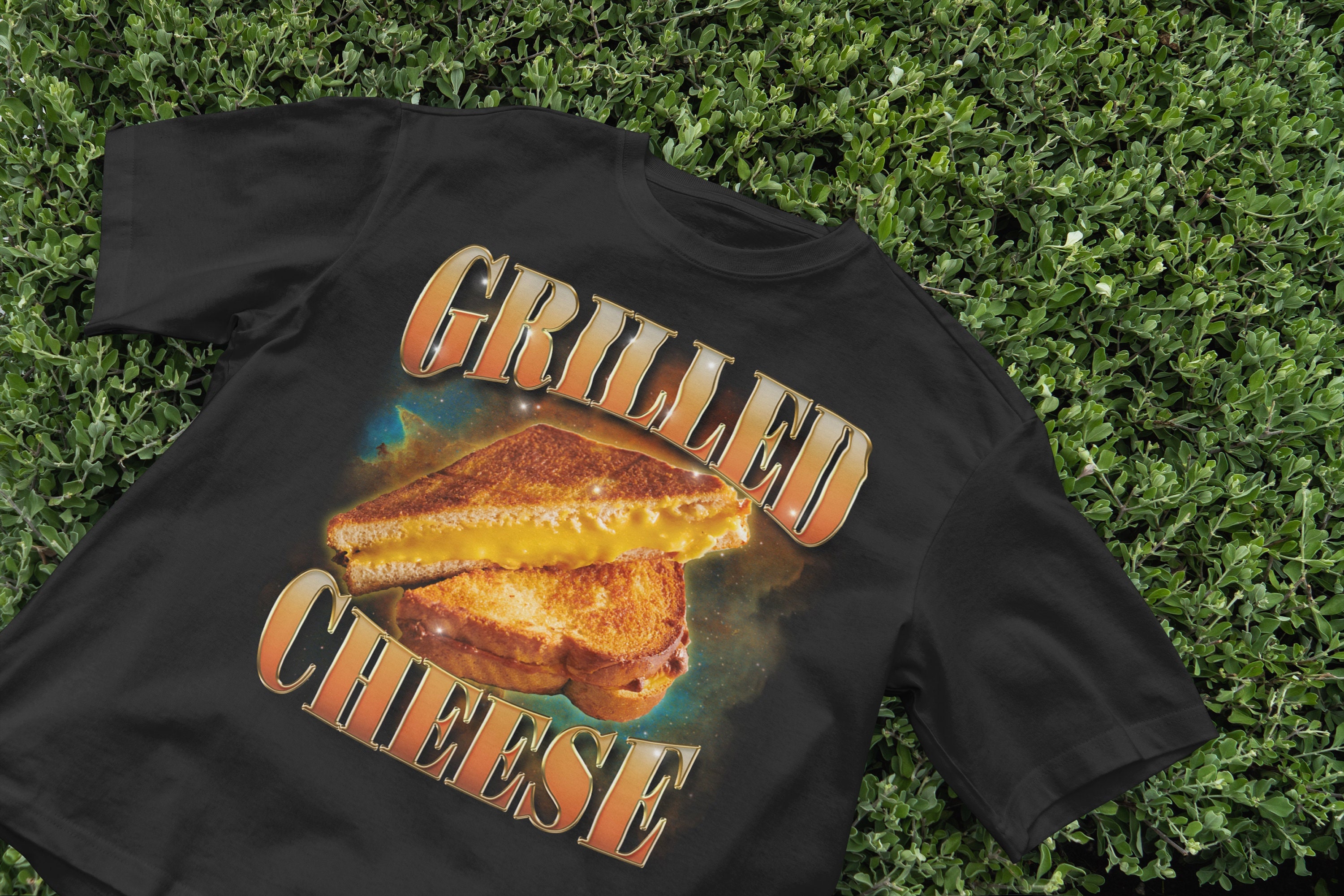 Grilled Cheese Shirt, Food Lover, Funny Gag T-Shirt, Weird Shirts, 90s Graphic T-Shirt, Trendy Aesthetic Shirts, Vaporwave Shirt