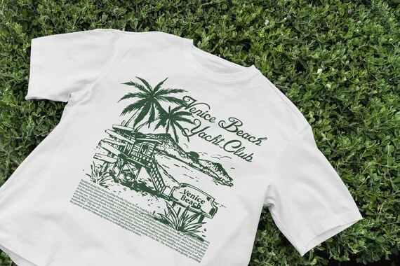 Venice Beach Yacht Club Shirt, Aloha Shirt, Retro Beach Tshirt