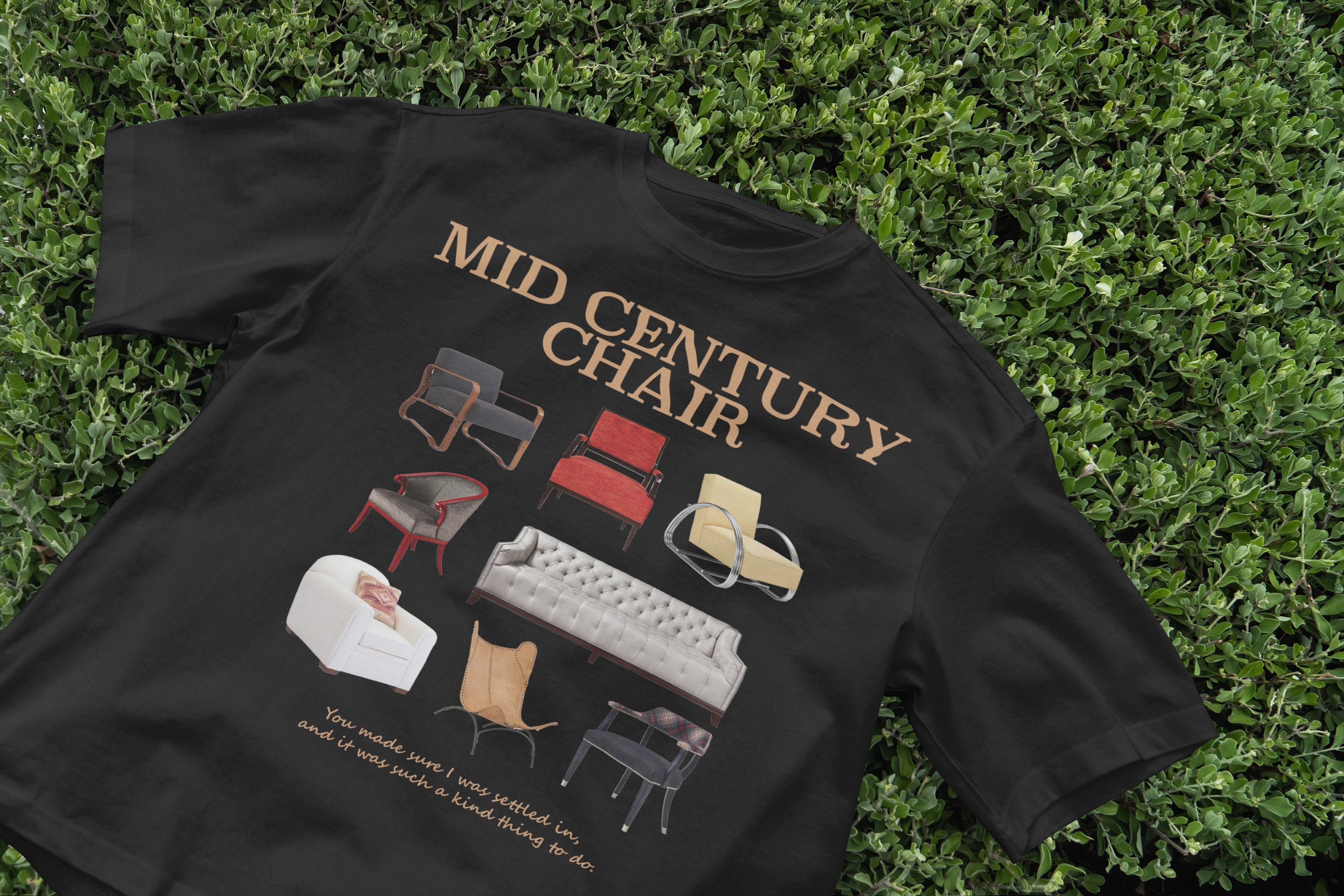 Mid Century Chair T-shirt, Vintage Chair, Retro Furniture Shirt