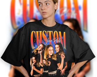 Premium Design Custom Girlfriend photo shirt, Custom Bootleg Rap Tee, Custom photo rap shirt, Insert Your Design, Personalized Shirt