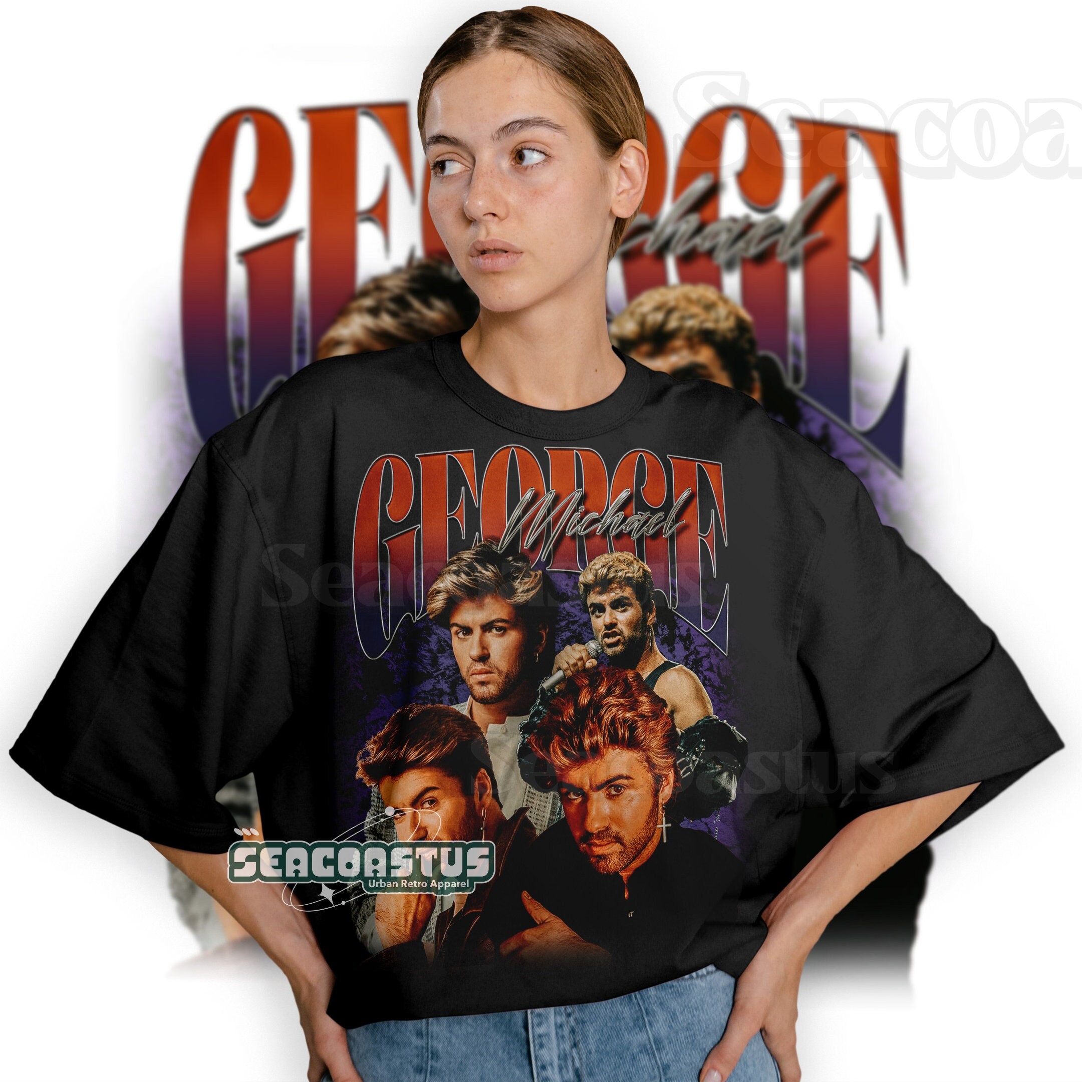 Vintage george michael t shirt sales