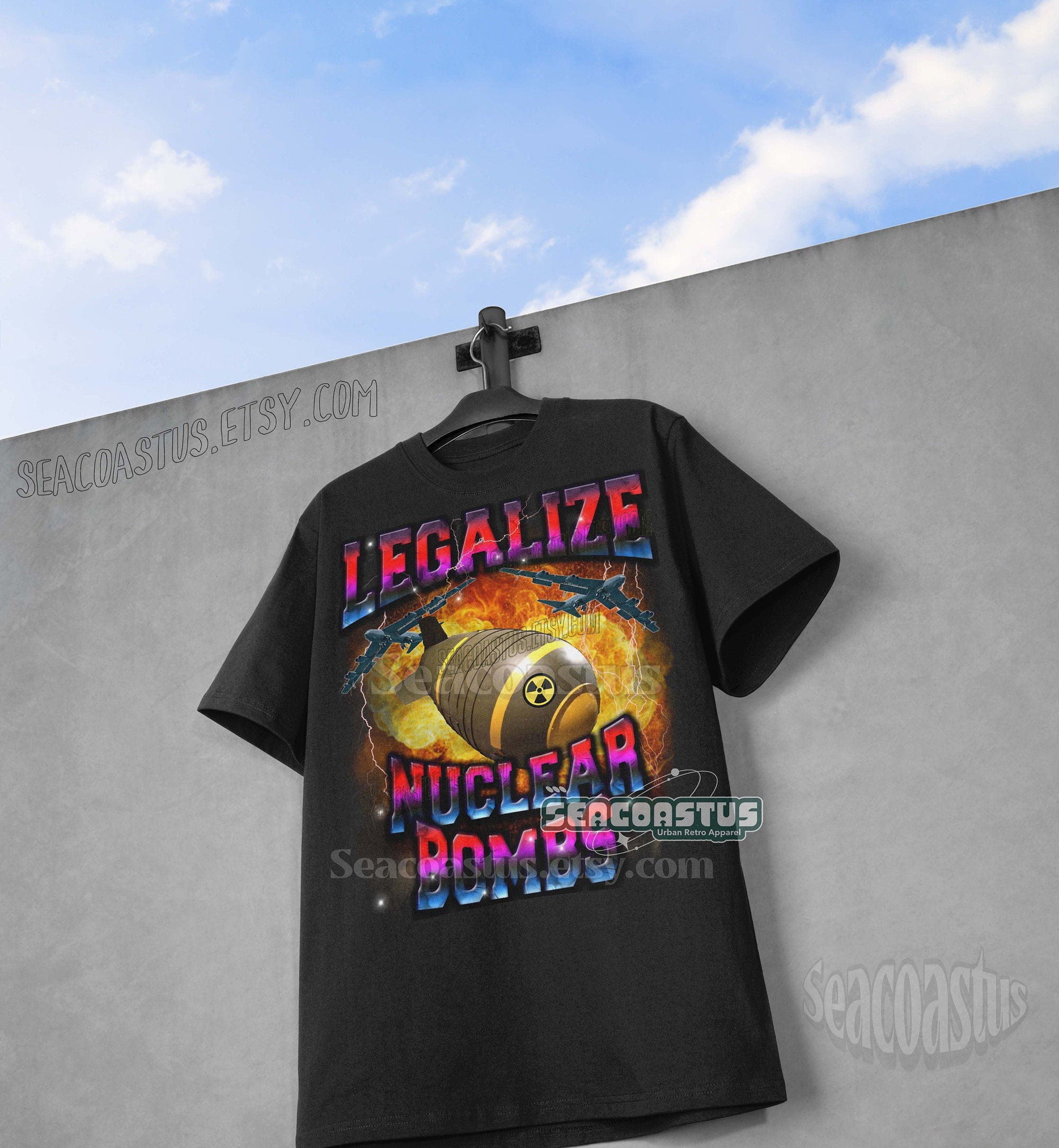 Legalize Nuclear Bombs Funny Shirts, 90s T-shirt, Adult