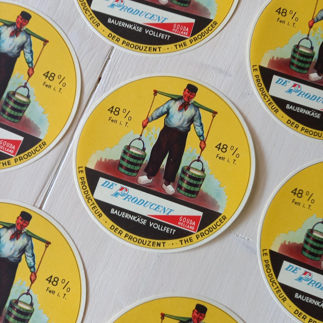 10 Cheese Labels Gouda the Producer Vintage Ephemera Paper Ephemera