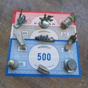 Originele Monopoly-Stukken ~ Monopoly-Token ~ Vintage Monopoly ~ 2001 ~ IJzeren spelstukken ~ Vintage Monopoly