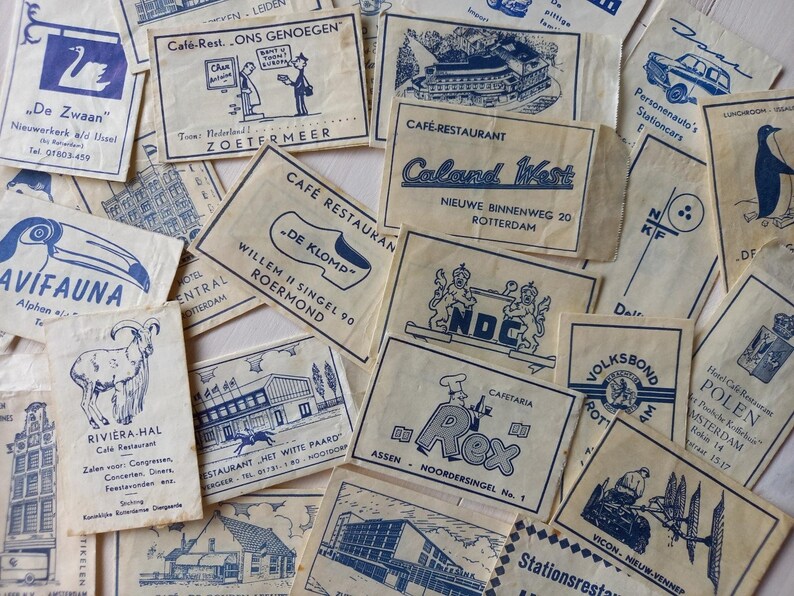 25 Vintage BLUE Sugar Bags Sugar Packet Old Sugar BAGS - Etsy