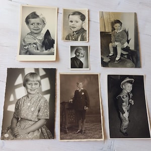 7 Fotos ~ Vintage ~ Retrato ~ Original ~ Niños ~ Foto antigua ~ Fotografías en blanco y negro ~ Fotos de boda antiguas