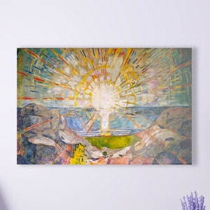 The Sun Illustration Canvas/Poster Wall Art, Famous Painting, Fine Art Print, Sun Art Print, Abstract Nature, Canvas Art Reproduction