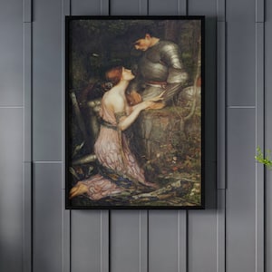 John William Waterhouse Lamia Soldier Canvas/Poster Wall Art, Fine Art Print, Waterhouse Reproduction, British Art Print