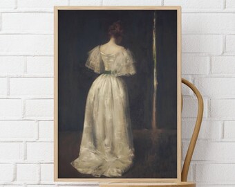 Antike Frauen Portrait Kunstdruck: Dark Academia Moody Art