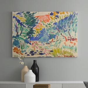 Henri Matisse Landscape at Collioure Canvas/Poster Wall Art, Impressionist Painting Poster, Matisse Print Framed, Abstract Wall Art Print