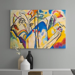 Wassily Kandinsky Composition IV Canvas/Poster Art Reproduction, Abstract Art Print, Modern Art Painting, Abstract Wall Art Canvas