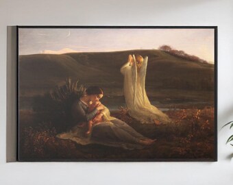 Guardian Angel Print: Catholic Gift, Christian Wall Art
