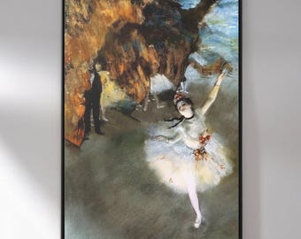 エドガー・ドガ「星（舞台の踊り子）」1878年 手描き油彩複製 ドガ