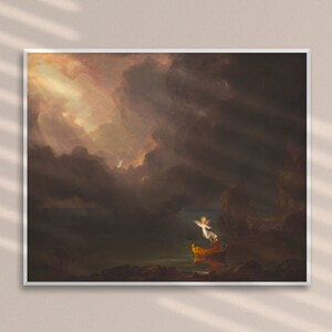 Thomas Cole The Voyage of Life: Manhood Canvas/Poster Art Reproduction, Landscape Wall Art, Romanticism Painting Print