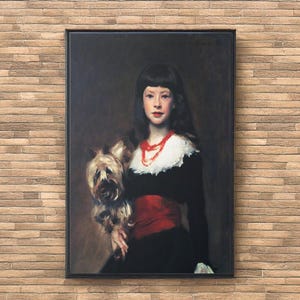 John Singer Sargent Beatrice Townsend Canvas/Poster Wall Art Reproduction, Female Portrait Painting Print