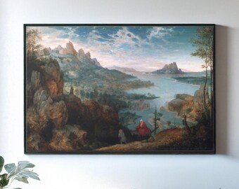 Pieter Bruegel Flight into Egypt Canvas Wall Art, Christian Poster