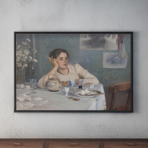 Elin Danielson Gambogi &#39;After Breakfast&#39; Painting: Vintage Finnish Art Print