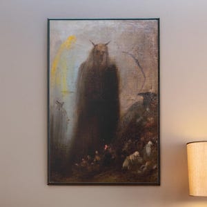 Francisco de Goya Ghostly Vision Canvas/Poster Wall Art Reprodução, Horror Painting Print