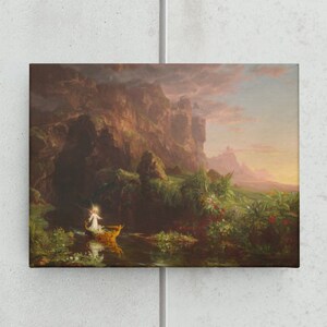 Thomas Cole The Voyage of Life: Childhood Canvas/Poster Art Reproduction, Landscape Wall Art, Romanticism Painting Print