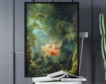 Impresión de Fragonard El Columpio: Arte mural rococó art déco francés